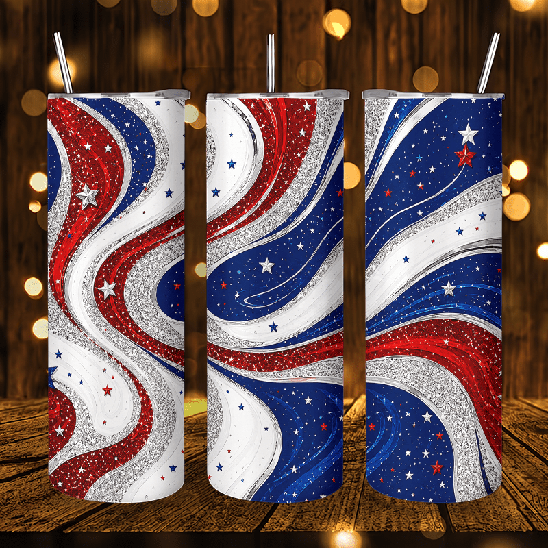 Tumbler 20Oz White - 1 stuk 20oz Rood Wit Blauw