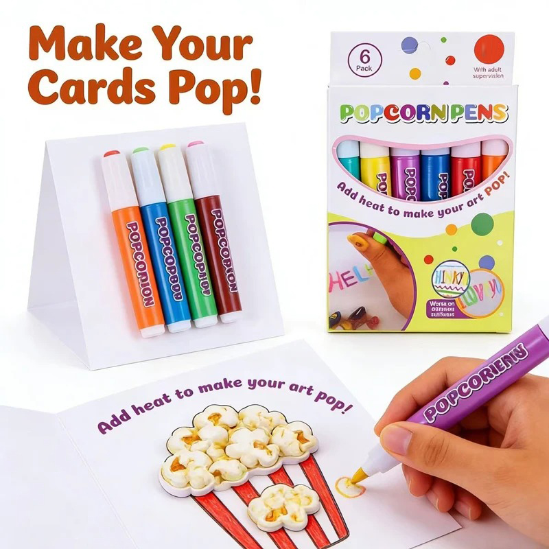 Copic Marker Sketch - Magische Popcorn Stiften 6 Kleuren Warmtegeactiveerde