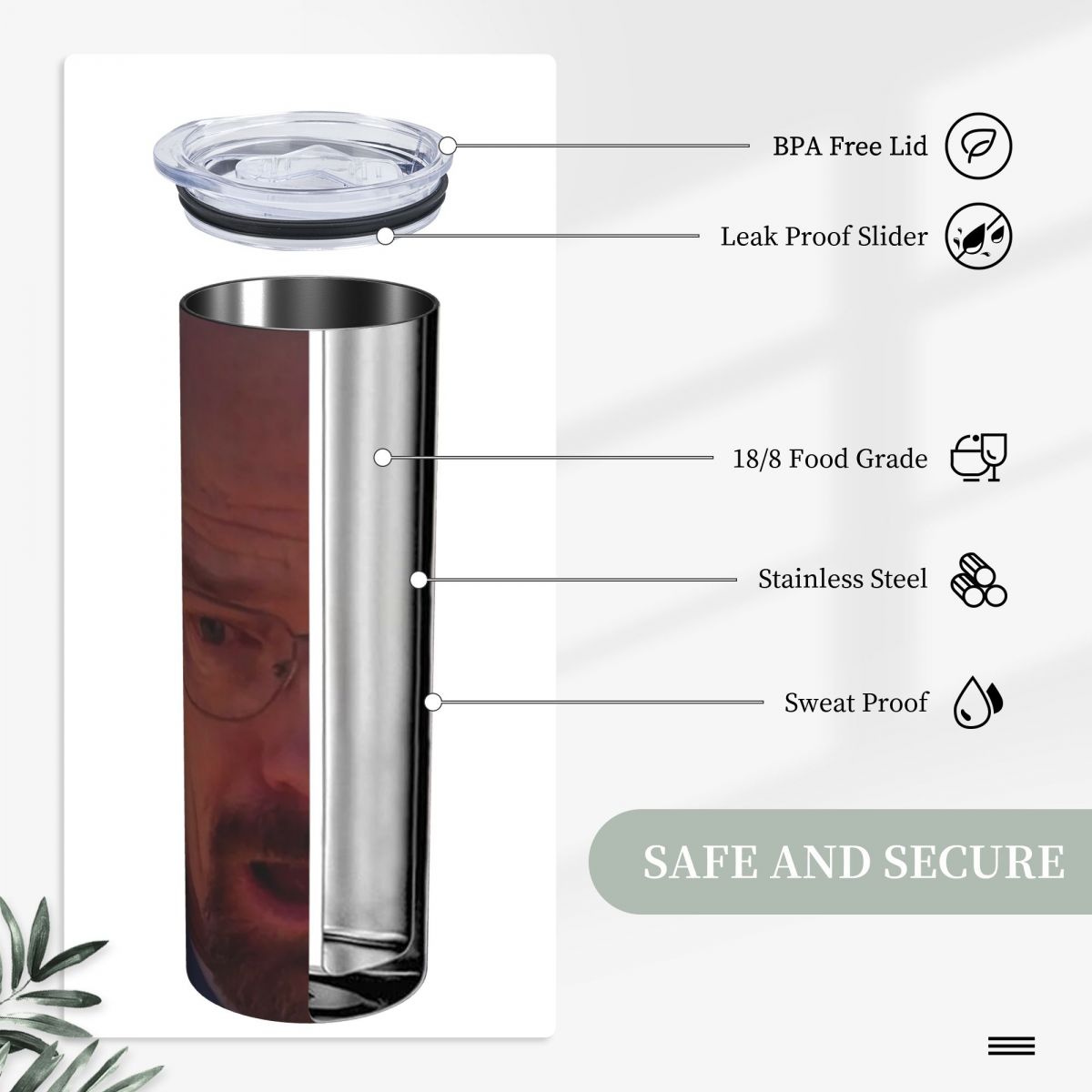 Walter White Mem RVS Tumbler,  - Tumbler 20Oz White recensie en prijs