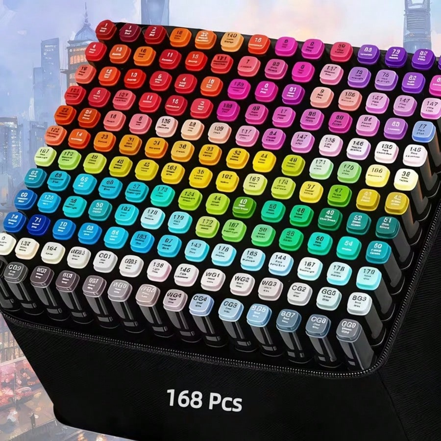 168 kleuren alcoholmarkers set - Copic Marker Sketch recensie en prijs